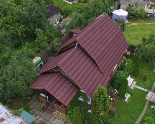 Черепица ондулин красная